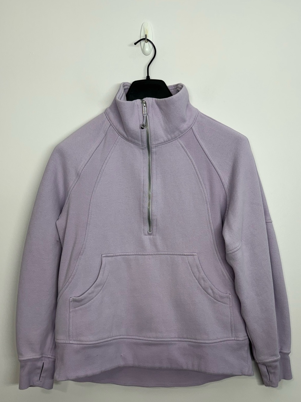 67: Lululemon Scuba Oversized Funnel-Neck Half Zip *Long Light Purple Size XS/S